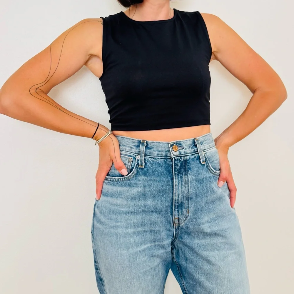 Point Sur Denim High-Rise Straight Jeans - Size 29 - Picture 3 of 15